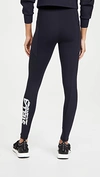 Stella Mccartney Logo-print Scuba Leggings In Navy