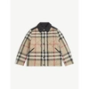 BURBERRY BURBERRY BOYS ARCHIVE BEIGE IP CHK KIDS RENFRED CHECK-PRINT QUILTED JACKET 3-14 YEARS,46058187