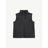 BURBERRY BOYS BLACK KIDS GIADEN MONOGRAM-QUILTED SATIN GILET 3-14 YEARS 14 YEARS,R03764247