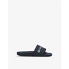 GIVENCHY GIVENCHY BOYS BLACK KIDS LOGO-PRINT RUBBER SLIDERS 6-8 YEARS,46127171