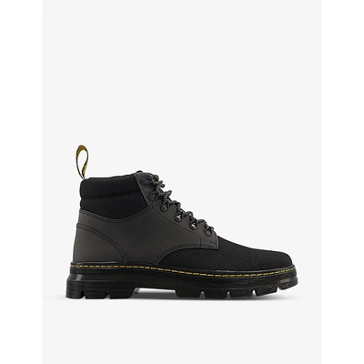 Dr. Martens' Rakim 6-eyelet Leather And Mesh Ankle Boots