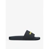 Balenciaga Black & Yellow Logo Pool Slides