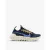 Nike Mens Obsidian Signal Blue Space Hippie 01 Mid-top Recycled-yarn Trainers 6