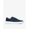 BARBOUR BARBOUR MEN'S NAVY LIDDESDALE QUILTED SHELL AND WOVEN LOW-TOP TRAINERS,R03750192