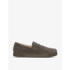 CHRISTIAN LOUBOUTIN MENS OMBRE/OMBRE MAT ROLLER BOAT FLAT VEAU VELOURS GG SPIKES 7,R03769143