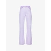 ACNE STUDIOS WOMENS LAVENDER LILAC UPCYCLED PANKITA WIDE HIGH-RISE UPCYCLED-DENIM JEANS 10,R03788292