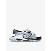 Balenciaga Womens Grey Track Faux-leather Sandals 5 In Grey