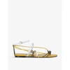 JW ANDERSON OPEN LACED LEATHER SANDALS,R03779030