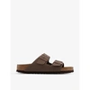Birkenstock Arizona Soft Footbed Womens Oiled Leather Sandals In Mocha Birko Flor