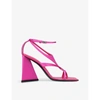 Attico Womens Pink Athena Leather Heeled Sandals 3