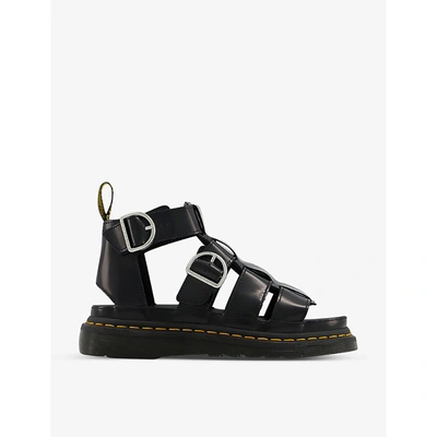 Dr. Martens' Mackaye Strappy Leather Sandals In Black