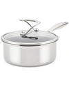 Circulon Steelshield C-series Tri-ply Clad Nonstick Saucepan With Lid, 2-quart, Silver In Silver