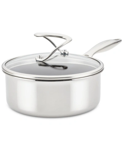 Circulon Steelshield C-series Tri-ply Clad Nonstick Saucepan With Lid, 2-quart, Silver