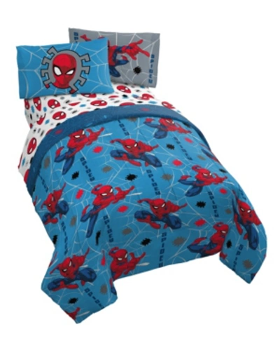 Spider-man Burst Full Sheet Set, 4 Pieces In Multi-color