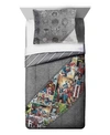 MARVEL MARVEL COMICS 80TH ANNIVERSARY FULL/QUEEN COMFORTER SHAM SET, 3 PIECES