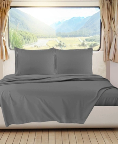 Nestl Bedding Premier 1800 Series Deep Pocket Bed 4 Piece Sheet Set, Rv Queen In Charcoal Gray