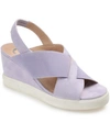 Journee Collection Women's Ronnie Wedge Sandals Women's Shoes In Purple