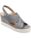 Journee Collection Collection Women's Ronnie Wedge Sandal In Gray