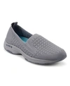 Easy Spirit Women's Tech Round Toe Casual Slip-on Flats Women's Shoes In Gray