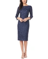 JS COLLECTIONS EMBROIDERED SHEATH DRESS