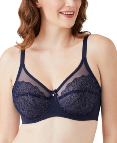 Wacoal Retro Chic Full-figure Underwire Bra 855186, Up To I Cup In Black Iris