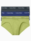 Calvin Klein Cotton Stretch Hip Brief 3-pack In Black,blue,lime