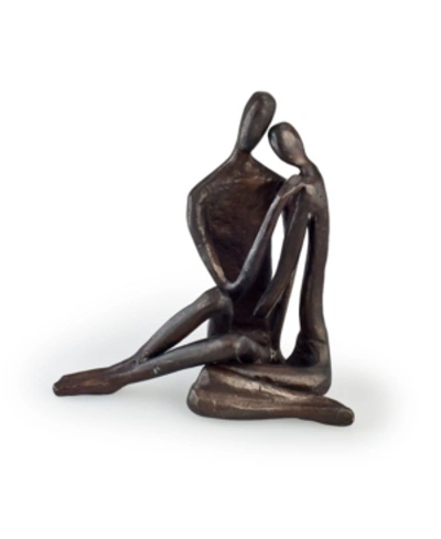 Danya B . Small Couple Embracing Cast Bronze In Dark Brown