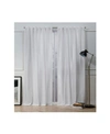 Exclusive Home Nicole Miller Mellow Slub Textured Hidden Tab Top 54" X 84" Curtain Panel Pair In White