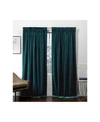 Exclusive Home Curtains Velvet Heavyweight Pinch Pleat Curtain Panel Pair, 27" X 108" In Medium Gre