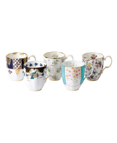 Royal Albert 100 Years 1900-1940 5-piece Mug Set In Multi