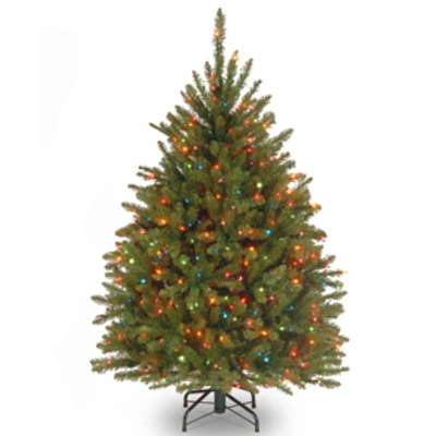 National Tree Company National Tree 4.5' Dunhill Fir Tree With 450 Multicolor Lights In Green