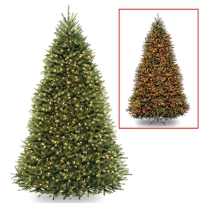 National Tree Company National Tree 10' Dunhill Fir Tree With 1200 Dual Color Led Lights And Powerconnect In Green