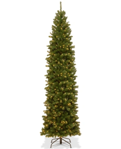 National Tree Company 9' North Valley Spruce Pencil Slim Tree With 550 Clear Lights In Green