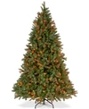 National Tree Company 6.5' Feel Real Downswept Douglas Fir Hinged Tree With 650 Multicolor Lights In Green