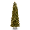 National Tree Company National Tree 6.5' Feel Real Downswept Douglas Fir Pencil Slim Tree With 300 Clear Lights In Green