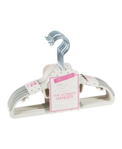 Simplify Kids 12 Pack Collar Saver Ultimate Hangers In White