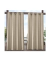 EXCLUSIVE HOME CURTAINS INDOOR - OUTDOOR SOLID CABANA GROMMET TOP CURTAIN PANEL PAIR, 54" X 96"