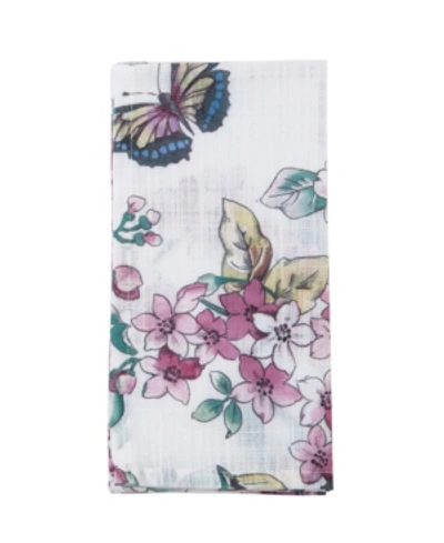 Lenox Butterfly Meadow Floral Napkin In White Multi