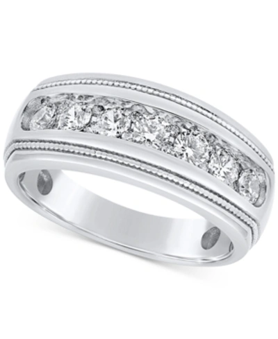 Macy's Men's Diamond Band (1 Ct. T.w.) In White Gold