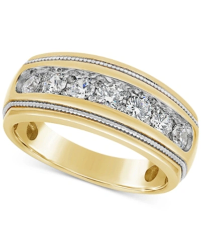 Macy's Men's Diamond Band (1 Ct. T.w.) In Yellow Gold