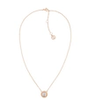 Tommy Hilfiger Women's Stone Necklace In Rose Gold-tone