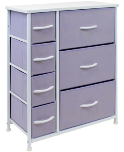 Sorbus 7-drawers Chest Dresser In Purple