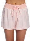 Pj Harlow Mikel Satin Sleep Boxer Shorts In Light Peach