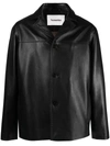 Nanushka Black Leather Arto Jacket In Black