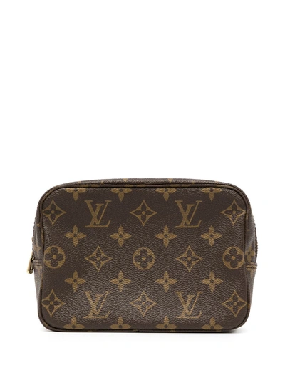 Pre-owned Louis Vuitton 1984  Trousse Toilette 18 Cosmetic Bag In Brown