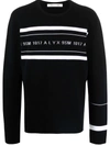 Alyx Contrast-logo Striped Jumper In Black