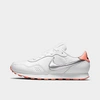 Nike Md Valiant Big Kids' Shoes In White/metallic Silver-crimson Bliss