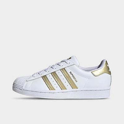 Adidas Originals Adidas Women's Originals Superstar Casual Shoes In White/gold Metallic/white