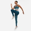 Nike Women's One Luxe Ribbed Leggings In Dark Teal Green/clear