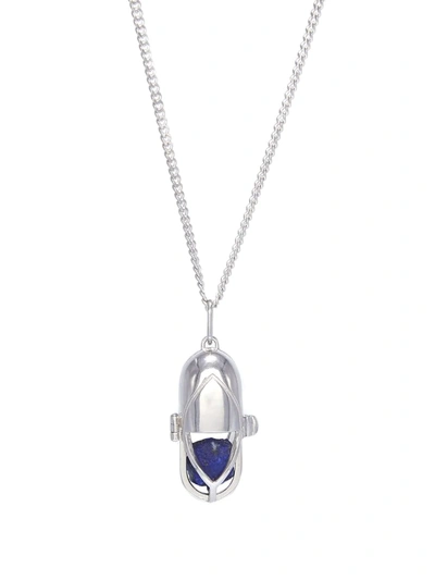 Capsule Eleven Capsule Crystal Pendant Necklace In Silber